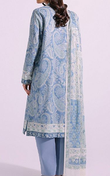 Ethnic Baby Blue Lawn Suit | Pakistani Lawn Suits- Image 2