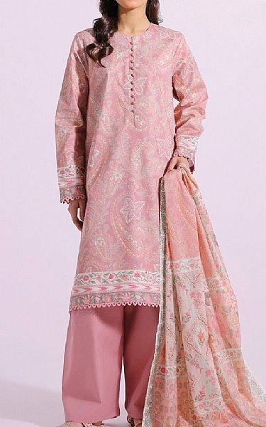 Ethnic Tea Pink Lawn Suit | Pakistani Lawn Suits- Image 1