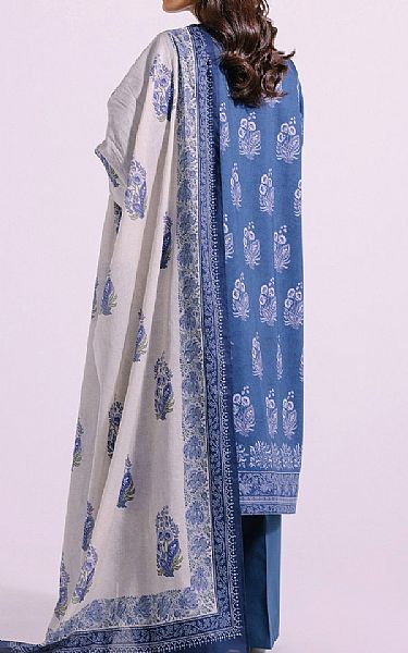 Ethnic Denim Blue Lawn Suit | Pakistani Lawn Suits- Image 2