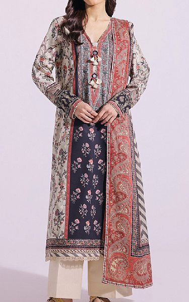 Ethnic Ivory Lawn Suit | Pakistani Lawn Suits- Image 1