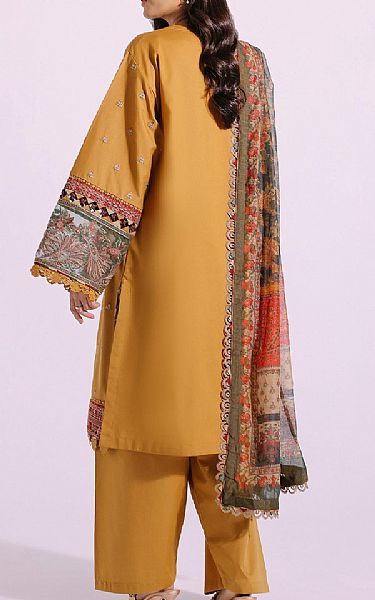 Ethnic Mustard Lawn Suit | Pakistani Lawn Suits- Image 2