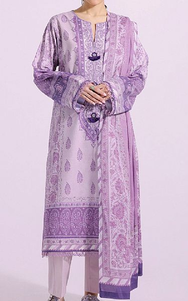 Ethnic Pastel Violet Lawn Suit | Pakistani Lawn Suits- Image 1