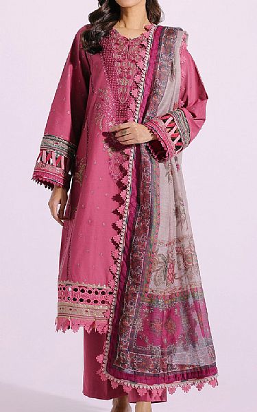 Ethnic Deep Pink Lawn Suit | Pakistani Lawn Suits- Image 1