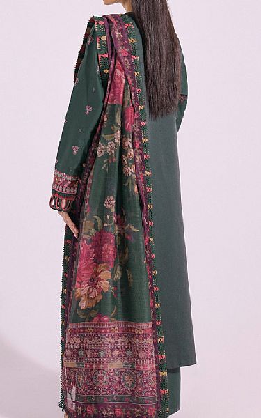 Ethnic Emerald Green Lawn Suit | Pakistani Lawn Suits- Image 2
