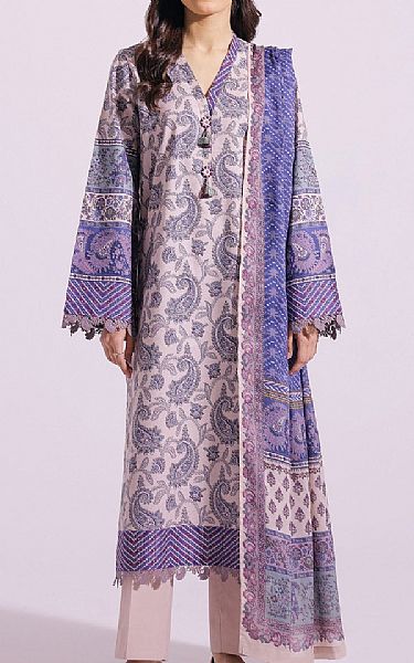 Ethnic Purple Lawn Suit | Pakistani Lawn Suits- Image 1