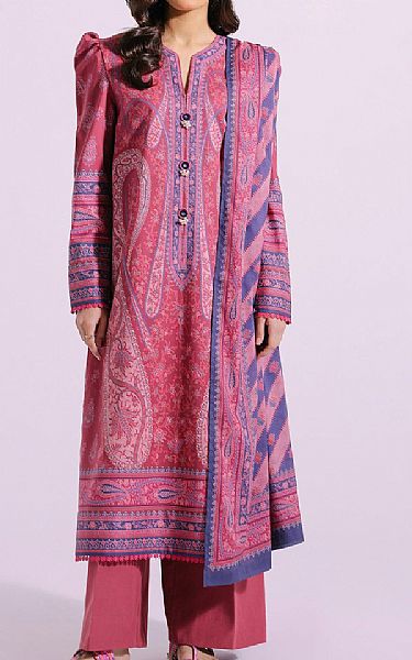 Ethnic Crimson Lawn Suit | Pakistani Lawn Suits- Image 1