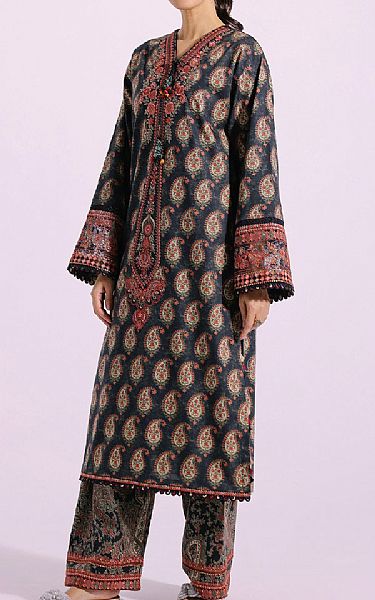 Ethnic Black Lawn Suit | Pakistani Lawn Suits- Image 2