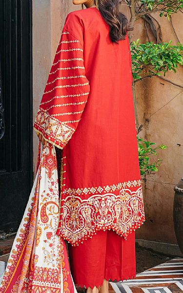 Ethnic Scarlet Khaddar Suit | Pakistani Dresses in USA- Image 2