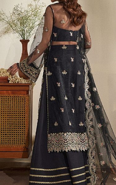 Fabiha Fatima Black Net Suit | Pakistani Embroidered Chiffon Dresses USA- Image 2