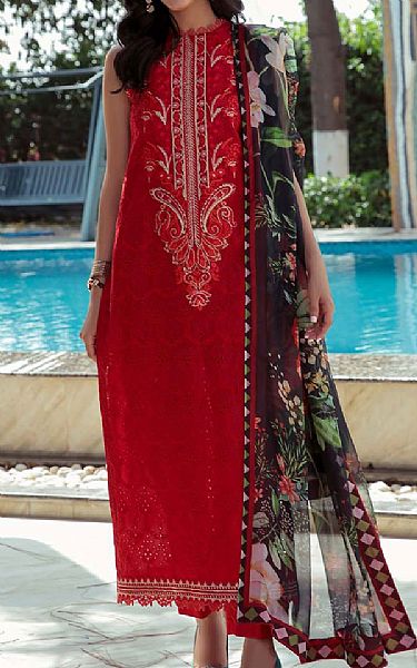 Faiza Faisal Red Lawn Suit | Pakistani Dresses in USA- Image 1