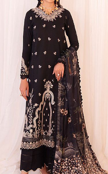 Faiza Faisal Black Lawn Suit | Pakistani Lawn Dress in USA- Image 1