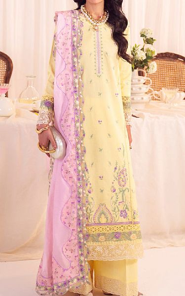 Faiza Faisal Cream Lawn Suit | Pakistani Lawn Dress in USA- Image 1