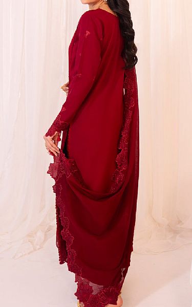 Faiza Faisal Maroon Lawn Suit | Pakistani Lawn Dress in USA- Image 2