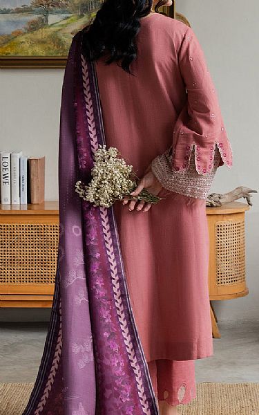 Faiza Faisal Dusty Pink/Plum Khaddar Suit | Pakistani Winter Dresses in USA- Image 2