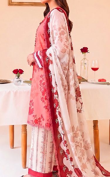 Faiza Faisal Light Salmon Pink Lawn Suit | Pakistani Lawn Dress in USA- Image 2