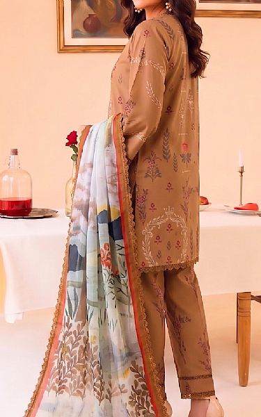 Faiza Faisal Brown Lawn Suit | Pakistani Lawn Dress in USA- Image 2
