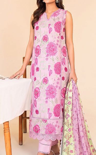 Faiza Faisal Light Pink Lawn Suit | Pakistani Lawn Dress in USA- Image 1