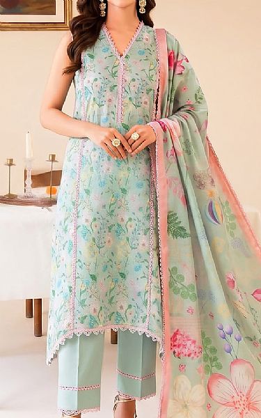 Faiza Faisal Sea Mist Lawn Suit | Pakistani Lawn Dress in USA- Image 1
