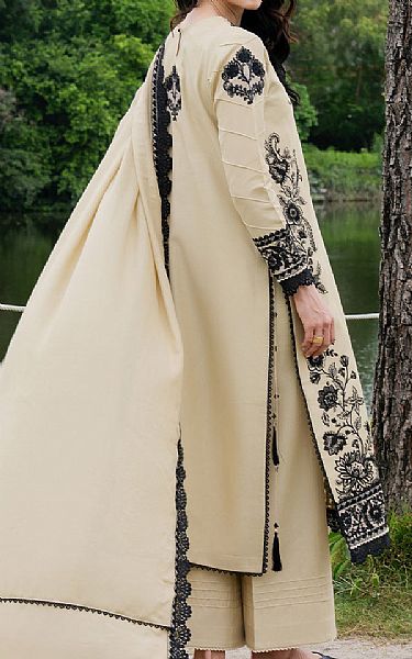 Faiza Faisal Ivory Karandi Suit | Pakistani Winter Dresses in USA- Image 2