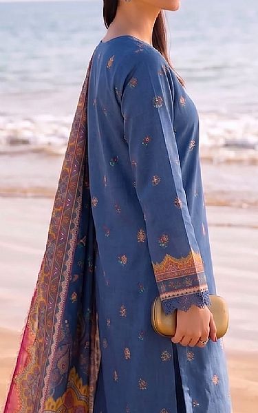 Faiza Faisal Blue Lawn Suit | Pakistani Lawn Dress in USA- Image 2