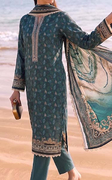 Faiza Faisal Mineral Green Lawn Suit | Pakistani Lawn Dress in USA- Image 1