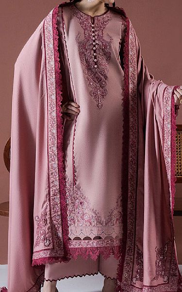 Faiza Faisal Light Mauve Karandi Suit | Pakistani Winter Dresses in USA- Image 1