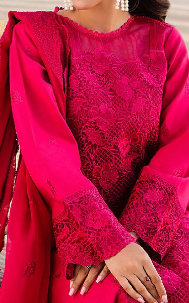 Faiza Faisal Hot Pink Lawn Suit | Pakistani Lawn Dress in USA- Image 2
