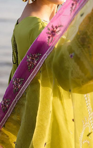 Faiza Faisal Green Lawn Suit | Pakistani Lawn Dress in USA- Image 2