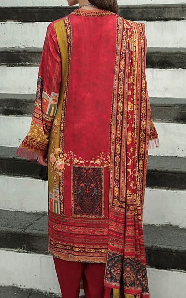 Faiza Faisal Scarlet Cottel Suit | Pakistani Winter Dresses- Image 2