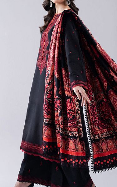 Faiza Faisal Black Khaddar Suit | Pakistani Winter Dresses in USA- Image 2