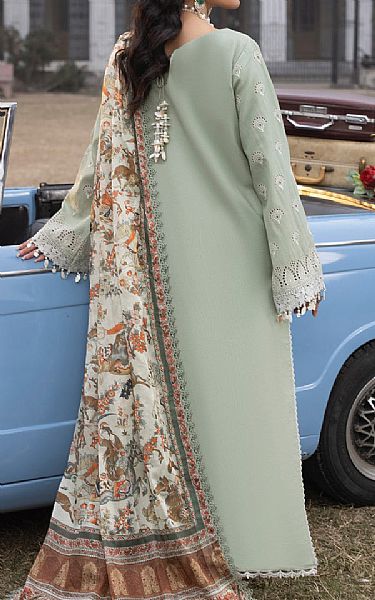 Faiza Faisal Pistachio Cotton Suit | Pakistani Lawn Suits- Image 2