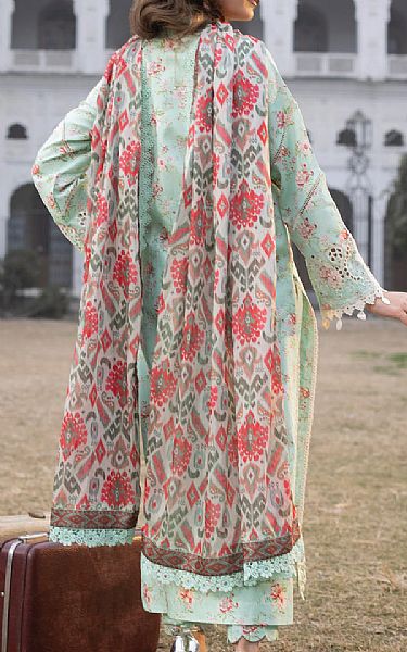 Faiza Faisal Light Turquoise Lawn Suit | Pakistani Lawn Suits- Image 2