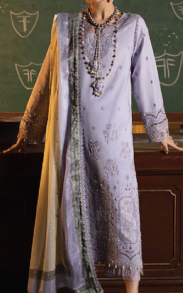 Faiza Faisal Lavender Cotton Suit | Pakistani Lawn Suits- Image 1