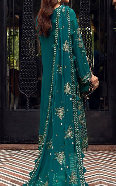 Farasha Sea Green Chiffon Suit | Pakistani Dresses in USA- Image 2