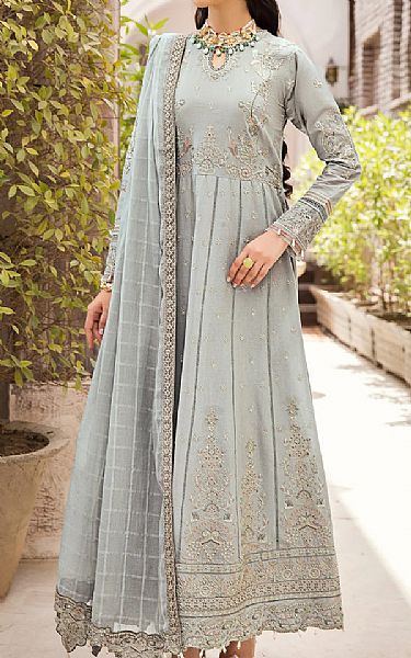 Farasha Grey Lawn Suit | Pakistani Dresses in USA- Image 1