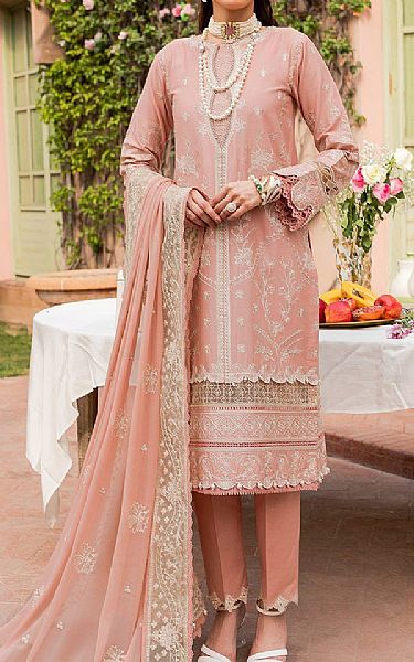 Tea Pink Lawn Suit | Farasha Pakistani Lawn Suits