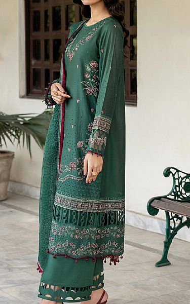Farasha Viridian Green Lawn Suit | Pakistani Lawn Suits- Image 2