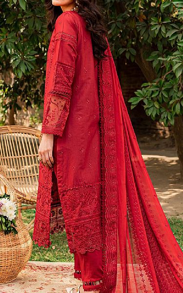 Farasha Cornell Red Lawn Suit | Pakistani Lawn Suits- Image 2