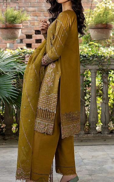 Farasha Lu__ Gold Lawn Suit | Pakistani Lawn Suits- Image 2