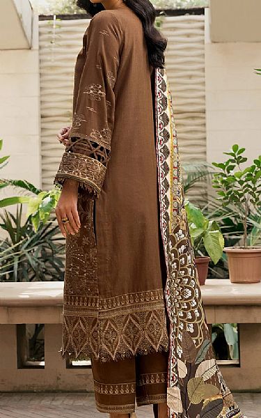 Farasha Dark Brown Khaddar Suit | Pakistani Dresses in USA- Image 2