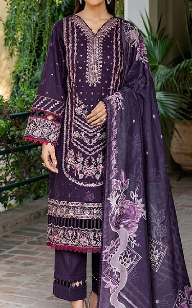 Farasha Indigo Khaddar Suit | Pakistani Winter Dresses- Image 1