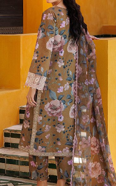 Farasha Dirt Brown Lawn Suit | Pakistani Lawn Dress in USA- Image 2