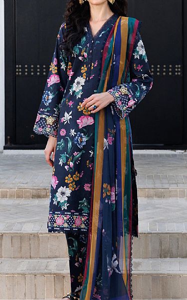 Farasha Blue Lawn Suit | Pakistani Lawn Dress in USA- Image 1