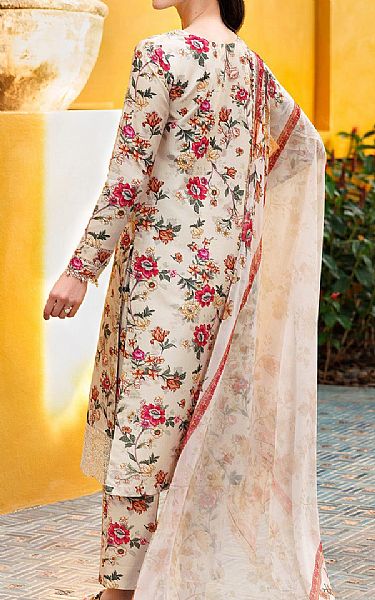 Farasha Beige Lawn Suit | Pakistani Lawn Dress in USA- Image 2