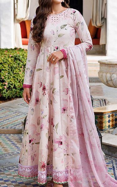 Farasha Pale Pink Lawn Suit | Pakistani Lawn Dress in USA- Image 1