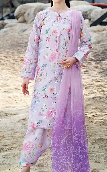 Farasha Lilac Lawn Suit | Pakistani Lawn Dress in USA- Image 1