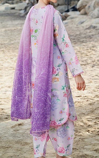 Farasha Lilac Lawn Suit | Pakistani Lawn Dress in USA- Image 2