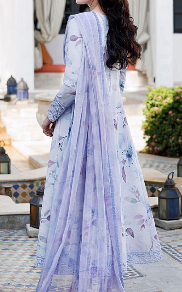 Farasha Off White/Lavender Lawn Suit | Pakistani Lawn Dress in USA- Image 2