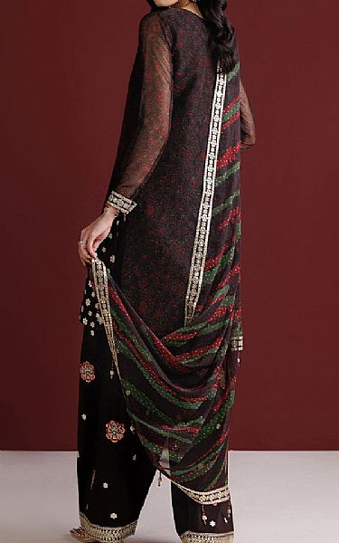 Farasha Black Chiffon Suit | Pakistani Embroidered Chiffon Dresses USA- Image 2