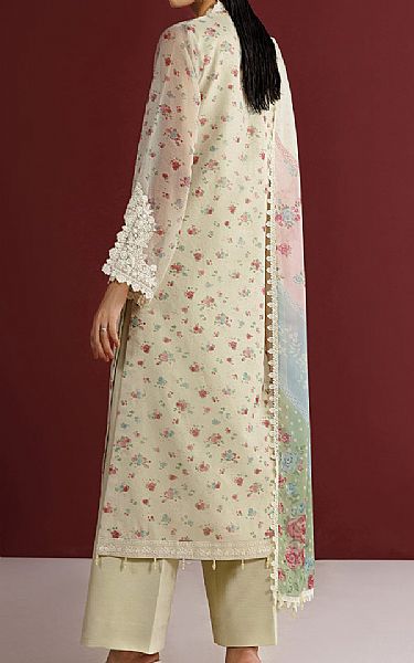 Farasha Off White Chiffon Suit | Pakistani Embroidered Chiffon Dresses USA- Image 2